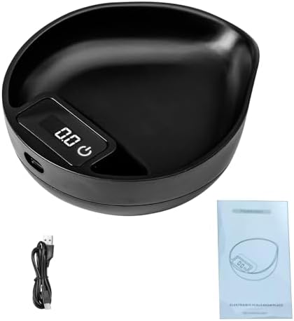 Asixxsix Coffee Bean Dosing Cup, 0.1g High Precision Round Bowl Design Electronic Coffee Scale USB Rechargeable LED Display Digital Kitchen Scale for Coffee Bean & Tea (Black) - Image 6