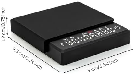 predolo Coffee Scale with Touch Mini Coffee Scale with Timer Electronic for Baristas, Pour Over, Black - Image 5
