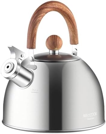 18/8 Stainless Steel 3.17 Quart Tea Kettle for Stovetop, Silver by MAXCOOK