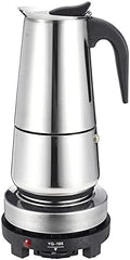 4/9 Cups Coffee Maker Pot Stainless Steel Mocha Espresso Latte WIth Electric stove Filter Moka Coffee Maker Pot for Kitchen (9 cups 450ML) by Unknown