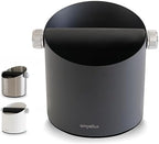 Espresso Knock Box, Stainless Steel Coffee Puck Knock Box (Black) by Ompellus