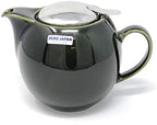 Zero Japan Bee House Round Teapot For One, 24 Oz - Ceramic Tea Pot with Stainless Steel Lid and Infuser, Smooth-Pour Spout, Diswasher and Microwave Safe Tea Pots (Antique Green) - Image 2