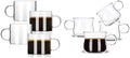 Espresso Cups Set of 8, 5 oz Small Espresso Shot Glasses with Handle, Clear Espresso Coffee Mugs, Glass Demitasse Cups for Double Espresso or Tea, Coffee Machine, Espresso Accessories by ENJOYHAND-BREWINGCOFFEE