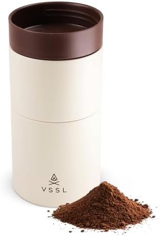 VSSL - Nest Pour Over Coffee Set | Coffee Maker for Camping | All-In-One Travel Pour Over | Transportable Dripper, 10oz Stainless Steel Travel Mug | Compact Storage & Adventure Ready | Cream by VSSL