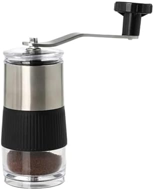 Manual Coffee Bean Grinder with Hand Crank Portable Stainless Steel Coffee Bean Grinder Visual Coffee Machine for Camping Travel by Unknown