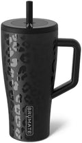 BrüMate Era 30 oz Tumbler with Handle & Straw | 100% Leakproof Insulated Water Bottle Tumbler with Lid & Flexible SoftSip Straw | Made of Stainless Steel | Cup Holder Friendly | 30oz (Onyx Leopard) by Br%C3%BCMate