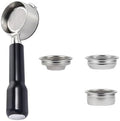 58mm Bottomless Portafilter，Compatible For Gaggia，Baby Classic With 1/2/4 Cup Basket Espresso Machine Barista Accessory(ABS black) by Unknown