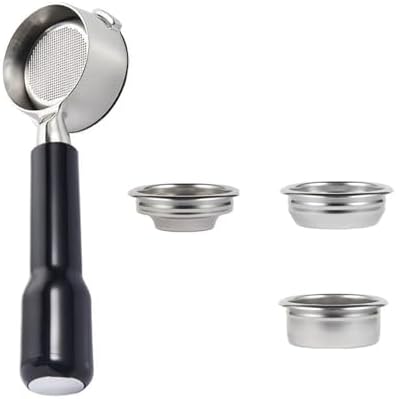 58mm Bottomless Portafilter，Compatible For Gaggia，Baby Classic With 1/2/4 Cup Basket Espresso Machine Barista Accessory(ABS black) by Unknown