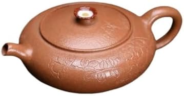 Tea Pots For Loose Tea Handheld Flat Purple Clay Teapot Suitable For Single-person Tea Brewing Tea Infuser Pot by Unknown