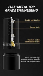 Vevok Chef O20 Manual Coffee Grinder - 20 levels External Adjustment, 35g Capacity with Travel Case and Cleaning Gear, Consistent Grind Ti-Plated Stainless Steel Conical Burr Hand Coffee Grinder - Image 3