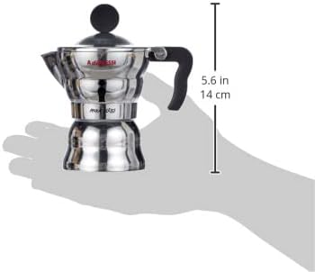Alessi AAM33/1 - Design Espresso Coffee Maker, Aluminum and Thermoplastic Resin, 1 Cup, Black Handle - Image 3