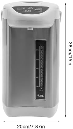 Electric Tea Kettle, 304 Grey 7.87 * 15in Stainless Steel Hot Water Dispenser 4L 750 Watt Removable Water Tank Adjustable Water Temperature for Tea&Coffee - Image 6