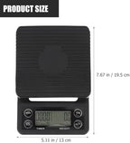 Digital Coffee Scale with Timer for Precise Brewing and Baking High-Precision Electronic Kitchen Scale with LCD Backlight and Multi-Mode Functions Flat Surface Food Scale for - Image 3
