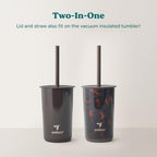 REDUCE Aspen - 20oz Vacuum Insulated Glass Tumbler - Extra Wide Straw & Lid - Image 4