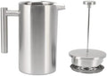 Portable Heatable French Press Coffee Maker, 1L Capacity, Double Wall Insulated Stainless Steel, Dishwasher Safe for Hot Coffee and Loose Tea by Unknown