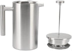 Portable Heatable French Press Coffee Maker, Dishwasher Safe, Double Wall Insulated Stainless Steel, 1L Capacity for Hot Coffee and Loose Tea by Unknown