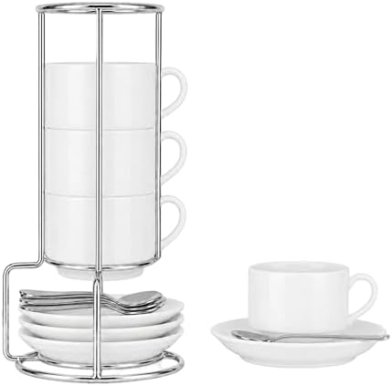 8 Ounce Cappuccino Cups Set of 4, White by Renewrevital