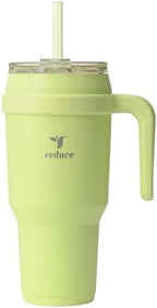 REDUCE 40 oz Stainless Steel Tumbler with Handle - Dual-Wall Vacuum Insulated Travel Mug, Sweat-Proof Lid & Reusable Straw - Keeps Drinks Cold for 24 Hrs, Fits Cupholders, Dishwasher Safe - Mojito by Reduce