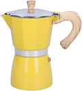 Gavigain Classic Italian Coffee Pot 6 Cup/10 Oz Stovetop Espresso Maker for Gas & Electric Stove Top for Greca Coffee Maker, Cafeteras or Latte Yellow by Gavigain