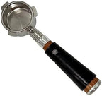 54mm Bottomless Portafilter with Handmade Genuine Leather Sleeve, Compatible with Breville 870/875/878/880 Espresso Machines, Stainless Steel Naked Portafilter Replacement by Unknown