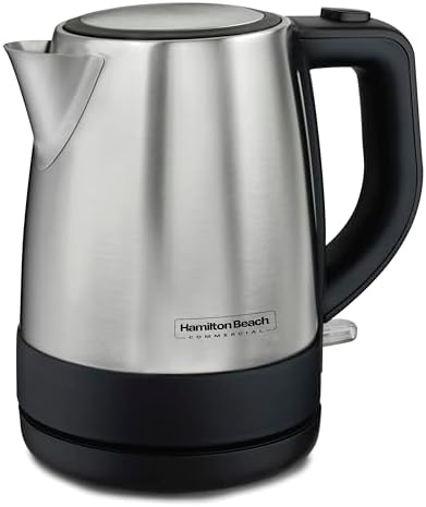 Hamilton Beach Commercial HKE110 1 Liter Hot Water Tea Kettle, Hospitality Rated, Stainless Steel by HamiltonBeachCommercial
