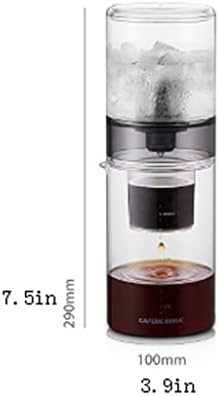JITEM Cafetera Ice Cold Dripper Coffee and Tea Maker Dripper Coffee Brewer Maker with Adjustable Water Flow Stainless Steel Filter Glass Carafe for Coffee or Tea - Image 2