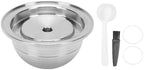 Stainless Steel Refillable Coffee Capsule, Reusable Pod for VertuoPlus to Reduce Waste, Complete Kit with Brush, Spoon and Rubber Rings (80ML) - Image 7