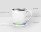 min Ya Temperature Control Smart Mug, 13.5 OZ, 3 Mode RGB LED Display, Self Heating Coffee Mug,Office/Home for Desk, White - Image 2
