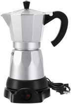 6 Cup Electric Espresso Coffee Maker 300ml Aluminum,Silver by Lemosae