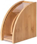 Bamboo Coffee Filter Holder Box with Lid for Cone Filters, Kitchen Counter Storage Organizer by Unknown