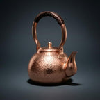 kowaku Copper Kettle Teapot Water Boiler Pitcher With Compact Rounded Form And Secure Handle Thickened Copper Alloy For Efficient Suitable for stovetop use teatime kitchen counter 1.3L - Image 4
