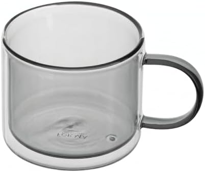 Restaurantware Coffee Cups 2 Pack of 11 oz Double Wall Glass Insulated Coffee Cup Borosilicate Mug Thermal Shock Resistant Handle Modern Design - Image 2