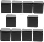Healifty 2sets Tinplate Loose Tea Canister Airtight Tea Box Organizer Storage Box for Leaves Beans Candy 10pcs*2 - Image 6