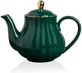 Sweejar Royal Teapot, Ceramic Tea Pot with Removable Stainless Steel Infuser, Blooming & Loose Leaf Teapot - 40 Ounce (Jade) by Sweejarco1949
