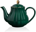 Sweejar Royal Teapot, Ceramic Tea Pot with Removable Stainless Steel Infuser, Blooming & Loose Leaf Teapot - 40 Ounce (Jade) by Sweejarco1949