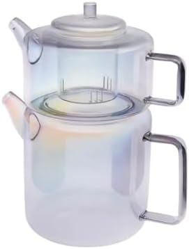 Karaca Flat Luster Borosilicate Glass Teapot with Infuser - Clear Turkish Tea Maker - Ideal for Herbal, Loose Leaf - Teapot with Strainer (1.1L) & Tea Kettle (1.8L) for Stovetop - Image 2