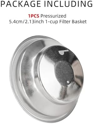 54mm Dual Wall Pressurized Stainless Steel Espresso Filter Basket，Compatible For Brev，BES860XL/11.41 Coffee Maker(1PCS 1-Cup Basket) - Image 2