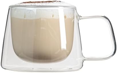 Restaurantware Glass Espresso Cups 12 Count 7 Ounces Borosilicate Double Wall Glass Coffee Mugs Insulated Clear Tea Drinkware for Hot or Cold Beverages - Image 2