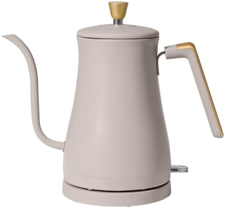 LUGBAR 1-Liter Electric Gooseneck Kettle 1200 W, Drew Barrymore (Porcini Taupe) by Unknown