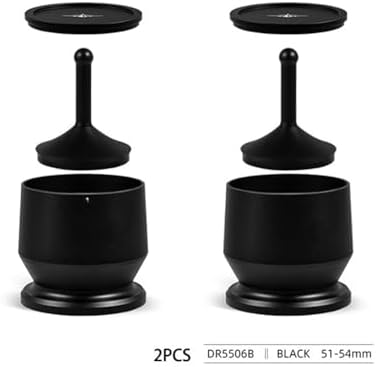 MHW-3BOMBER Dosing Shaker Espresso Dosing Funnel With Stirrer Aluminum Alloy Coffee Dosing Cup Fit 58mm Portafilter Barista Tool(2pcs 51-54mm Black) - Image 2