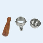 AD-54MM Stainless Steel Coffee Machine Bottomless Filter Holder Portafilter Wooden Handle Professional Accessory - Image 3