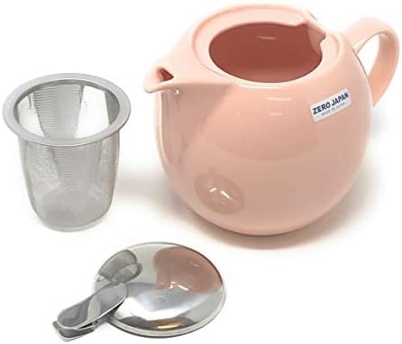 Zero Japan Bee House Round Teapot For One, 24 Oz - Ceramic Tea Pot with Stainless Steel Lid and Infuser, Smooth-Pour Spout, Diswasher and Microwave Safe Tea Pots (Pink) - Image 3