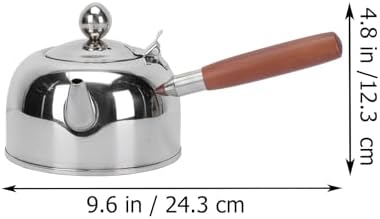 Zerodeko Side-Handled Tea Kettle Stainless Steel Water Boiling Container Portable Stovetop Tea Kettle for Induction Cooker Electric Cooker Gas Stove Home Kitchen 9.84 X 4.72 X 4.72 in - Image 6