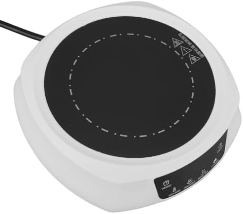 Portable Electric Hot Plate, 800W Ceramic Stove, 5 Inch (White) - Image 5