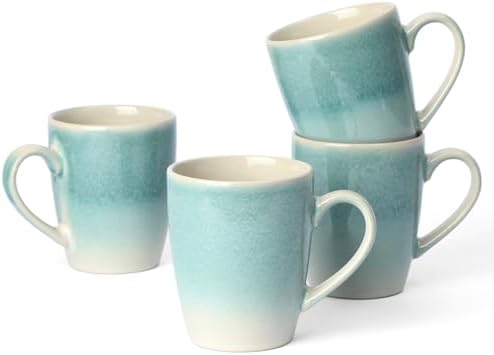 famiware Coffee Mugs Set, 13oz Mug Set of 4, Stoneware Cups with Handle by Famiware