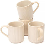 OTAGO Coffee Mugs for 4, 12 oz Mug Set, Unique Handcrafted Reactive Glaze Porcelain Coffee Mugs with Handles, Matte Ceramic Cups for Coffee, Tea, Cocoa & Milk, Yellow by OTAGO