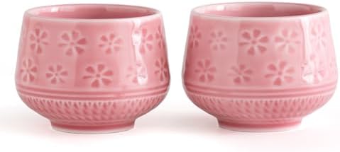 Pink Matcha Kit Set With Tea cups by Buucup