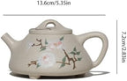 Tea Pots For Loose Tea Handmade Peony Teapot Tea Room Creative Purple Sand Pot Home Living Room Teapot Tea Set Tea Infuser Pot - Image 2
