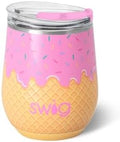 Swig Life 12oz Insulated Wine Tumbler with Lid, Scoop There It Is by SwigLife