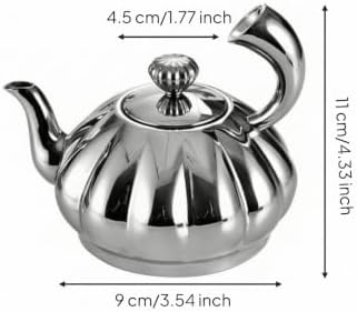 Stainless Steel Teapot Compact Teapot with Lid Decorative Tea Kettle for Countertop - Image 5